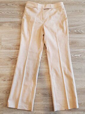 White House Black Market Tan Linen Pants Size 6